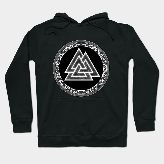 Valknut Viking Warrior Symbol Hoodie by NicGrayTees